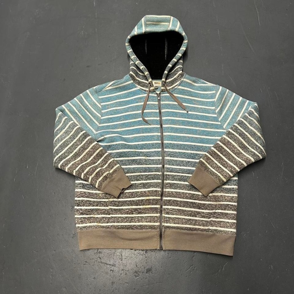 Vintage y2k striped Jesse Pinkman style fleece lined zip up hoodie